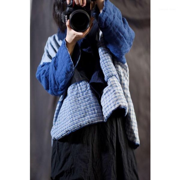 women's down & parkas women loose patchwork plaid padded coat ladies vintage spliced outerwear female 2021 autumn winter, Black
women's down & parkas women loose patchwork plaid padded coat ladies vintage spliced outerwear female 2021 autumn winter, Black