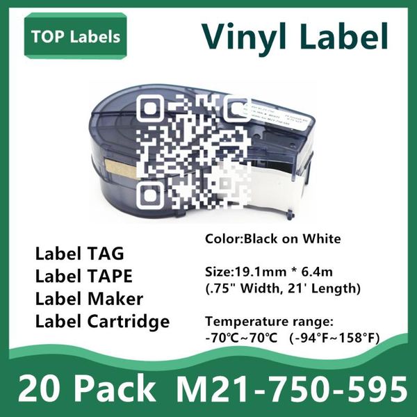 ink cartridges 20pack label tape m21-750-595 ribbon vinyl labels cartridge bmp21-plus bmp21 lab for indoor/outdoor identification, laborator
ink cartridges 20pack label tape m21-750-595 ribbon vinyl labels cartridge bmp21-plus bmp21 lab for indoor/outdoor identification, laborator