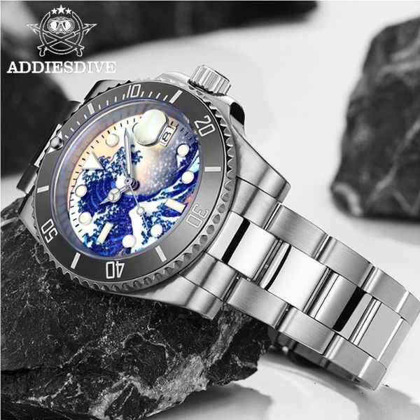 wristwatches addies dive kanagawa surfing watch full luminous dial japan nh35 automatic mechanical men sapphire 200m diver, Slivery;brown
wristwatches addies dive kanagawa surfing watch full luminous dial japan nh35 automatic mechanical men sapphire 200m diver, Slivery;brown