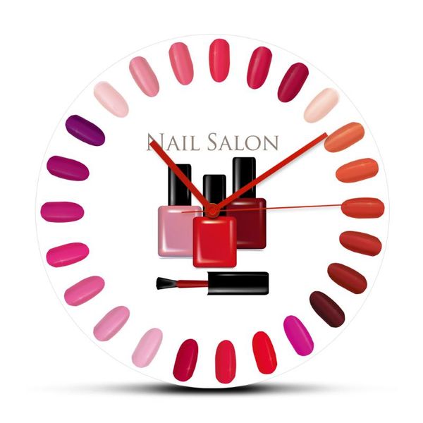 beauty salon nail polish palette bottle design modern acrylic wall hanging clock manicure nails studio art decorative watch clocks
beauty salon nail polish palette bottle design modern acrylic wall hanging clock manicure nails studio art decorative watch clocks
