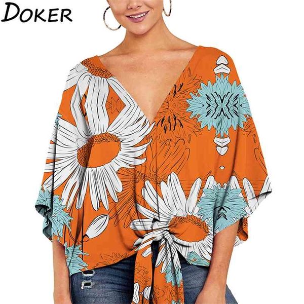 summer elegant office blouse women clothes v-neck 3/4 sleeve floral print streetwear shirts womens and blouses plus size 210730, White
summer elegant office blouse women clothes v-neck 3/4 sleeve floral print streetwear shirts womens and blouses plus size 210730, White