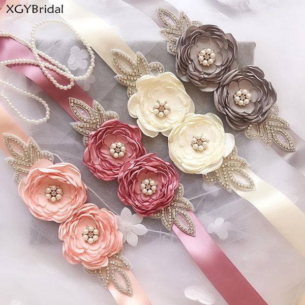 wedding sashes bridal belt rhinestone beaded flower waistband ribbon party bridesmaid dress waist accessories, White
wedding sashes bridal belt rhinestone beaded flower waistband ribbon party bridesmaid dress waist accessories, White