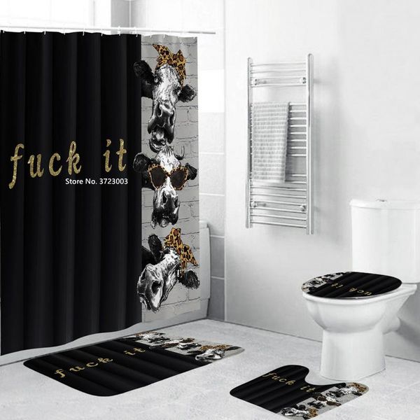 nordic style cow head shower curtain perforated partition bathroom decorative mat 4 sets curtains
nordic style cow head shower curtain perforated partition bathroom decorative mat 4 sets curtains
