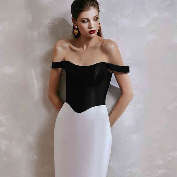 summer spaghetti strap patchwork bandage dress for women sleeveless midi club evening runway party dresses 210423, Black;gray
summer spaghetti strap patchwork bandage dress for women sleeveless midi club evening runway party dresses 210423, Black;gray