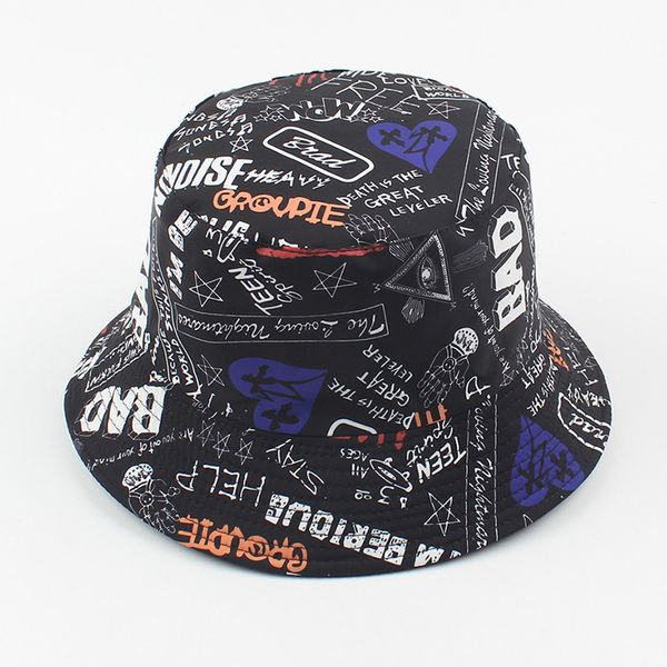 fisherman female new version double-sided black versatile basin personalized graffiti street fashion men's hat, Yellow
fisherman female new version double-sided black versatile basin personalized graffiti street fashion men's hat, Yellow