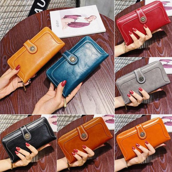 wallets fashion women leather wallet clutch long purse large capacity coin card money phone holder lady handbag, Red;black
wallets fashion women leather wallet clutch long purse large capacity coin card money phone holder lady handbag, Red;black