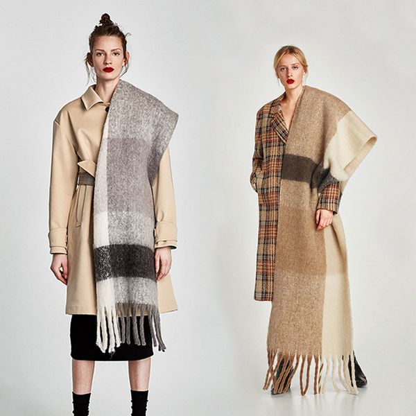 z family's new autumn and winter scarf thick plaid tassel scarf super long imitation cashmere shawl, Blue;gray
z family's new autumn and winter scarf thick plaid tassel scarf super long imitation cashmere shawl, Blue;gray