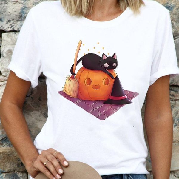 women's t-shirt cat pet pumpkin t shirt women fall autumn thanksgiving halloween cartoon fashion tee female clothing, White
women's t-shirt cat pet pumpkin t shirt women fall autumn thanksgiving halloween cartoon fashion tee female clothing, White