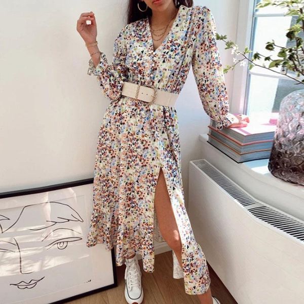 casual dresses women elegant v-neck long dress 2021 autumn spring fashion floral printed office lady summer boho beach, Black;gray
casual dresses women elegant v-neck long dress 2021 autumn spring fashion floral printed office lady summer boho beach, Black;gray