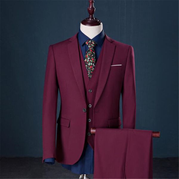 men's suits & blazers men wedding 3 pieces (jacket + vest pants thin male fit formal wear clothing homme, White;black
men's suits & blazers men wedding 3 pieces (jacket + vest pants thin male fit formal wear clothing homme, White;black