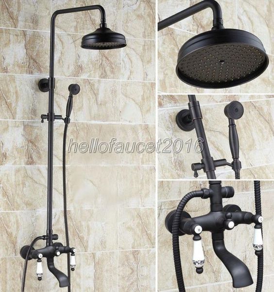 bathroom rain shower faucet set black oil rubbed bronze finish with cold and ceramic handle bath tub mixer taps lhg121 sets
bathroom rain shower faucet set black oil rubbed bronze finish with cold and ceramic handle bath tub mixer taps lhg121 sets