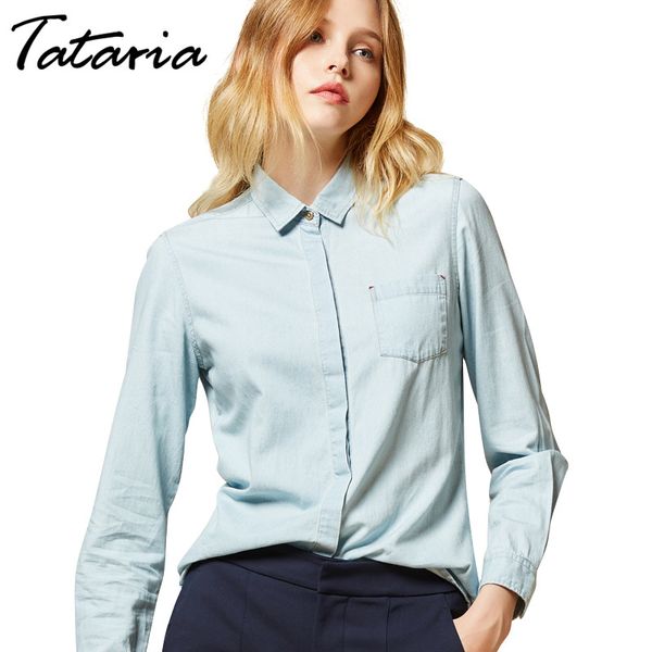 denim shirt women clothes long sleeve casual base s blouses slim plus size blusa jeans feminina 210514, White
denim shirt women clothes long sleeve casual base s blouses slim plus size blusa jeans feminina 210514, White