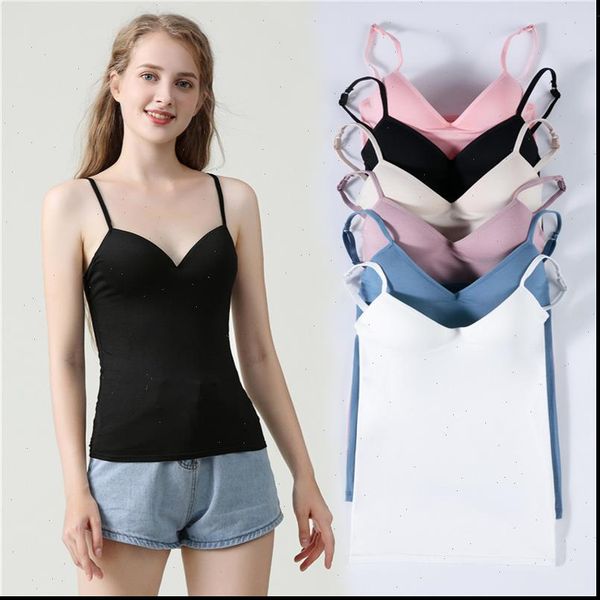 padded bra modal spaghetti women cami solid vest camisole with built in fitness, White
padded bra modal spaghetti women cami solid vest camisole with built in fitness, White