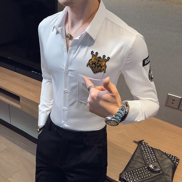 men's casual shirts mais tamanho 5xl-s estilo britnico camisas casuais dos homens de manga longa simples todos os bolsos dianteiros do, White;black
men's casual shirts mais tamanho 5xl-s estilo britnico camisas casuais dos homens de manga longa simples todos os bolsos dianteiros do, White;black