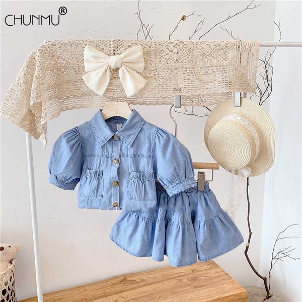 kids baby girls clothes fashion denim puff sleeve + skirt 2pcs summer toddler girls sets children casual costumes x0902, White
kids baby girls clothes fashion denim puff sleeve + skirt 2pcs summer toddler girls sets children casual costumes x0902, White