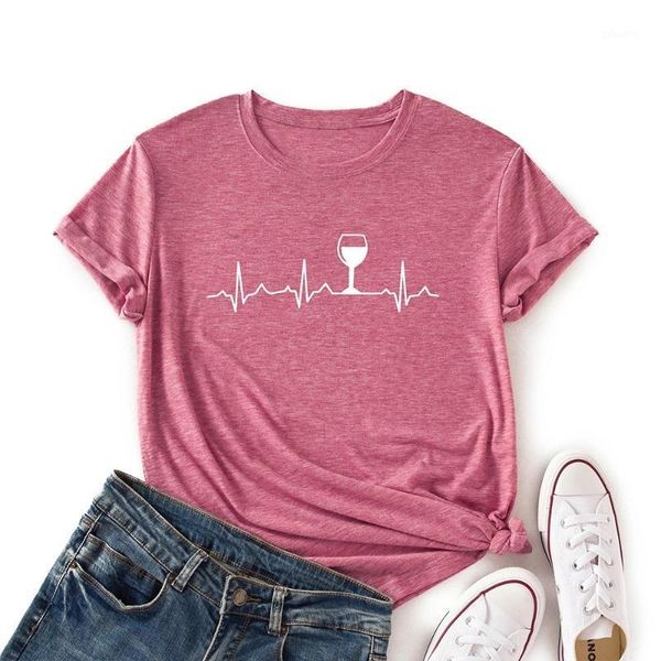 wine heartbeat print t shirt women short sleeve o neck loose colored cotton tshirt summer causal tee camisetas mujer women's t-shirt, White
wine heartbeat print t shirt women short sleeve o neck loose colored cotton tshirt summer causal tee camisetas mujer women's t-shirt, White