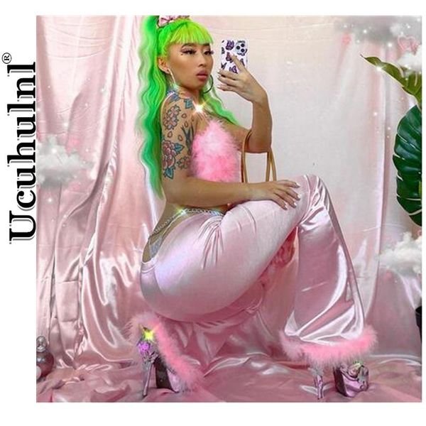 streetwear 2021 pink stretch slim boot cut woman glossy trousers sweet hairy female downy casual high waist flare pants women's & capri, Black;white
streetwear 2021 pink stretch slim boot cut woman glossy trousers sweet hairy female downy casual high waist flare pants women's & capri, Black;white
