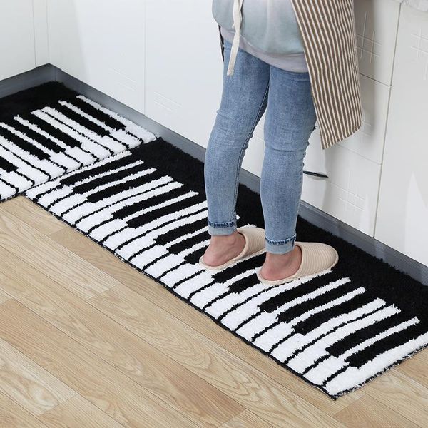 toilet floor mat bathroom doormat modern household simple wind black white piano pattern antiskid absorbent kitchen carpets
toilet floor mat bathroom doormat modern household simple wind black white piano pattern antiskid absorbent kitchen carpets
