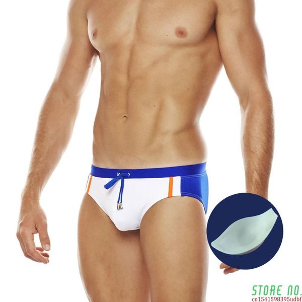 men's swimwear contrast color push-up swim trunks pouch bulge enhancing gay padded men swimming briefs surf beach shorts
men's swimwear contrast color push-up swim trunks pouch bulge enhancing gay padded men swimming briefs surf beach shorts