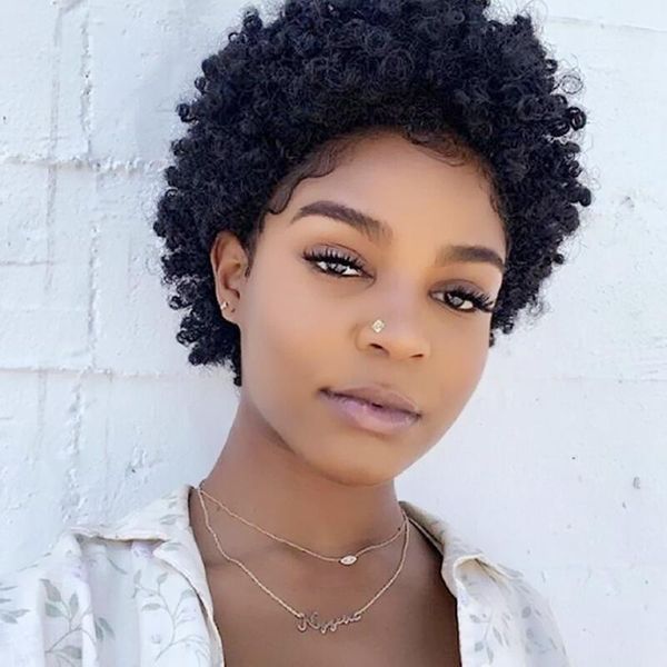 wig short afro kinky curly pixie cut hairstyles african american wigs for black women brazilian hair, Black;brown
wig short afro kinky curly pixie cut hairstyles african american wigs for black women brazilian hair, Black;brown