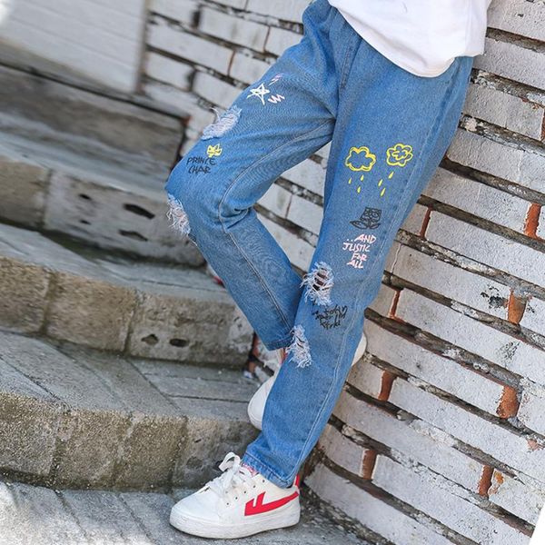 jeans girls hole girl floral pattern children's for boys spring autumn clothing casual style, Blue
jeans girls hole girl floral pattern children's for boys spring autumn clothing casual style, Blue