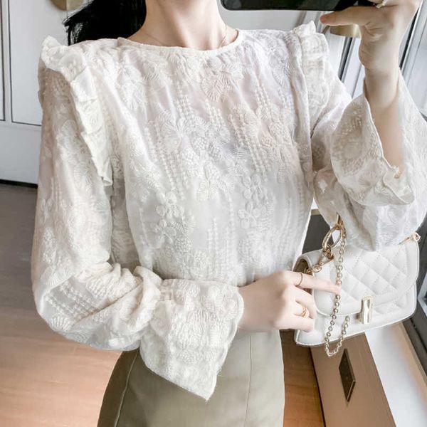 long sleeve blouse women blusas mujer de moda casual ruffles embroidery lace blouse shirt women blouses blusa e280 210602, White
long sleeve blouse women blusas mujer de moda casual ruffles embroidery lace blouse shirt women blouses blusa e280 210602, White