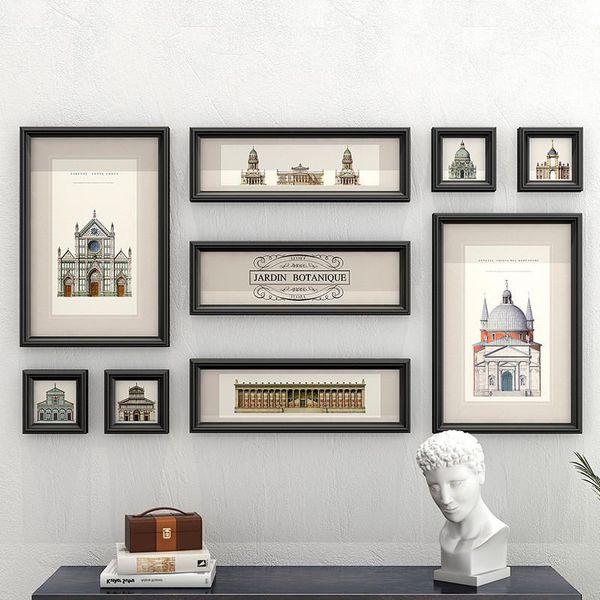 frames american decorative picture frame wall simple living room hanging mural combination porch 9 pcs/set
frames american decorative picture frame wall simple living room hanging mural combination porch 9 pcs/set