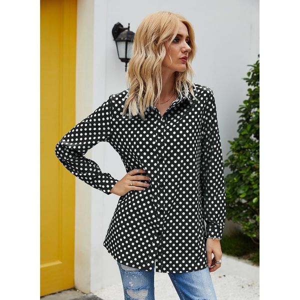 women's blouses & shirts autumn winter women casual polka dot ladies fashion long sleeve shirt green pink elegant button plus, White
women's blouses & shirts autumn winter women casual polka dot ladies fashion long sleeve shirt green pink elegant button plus, White
