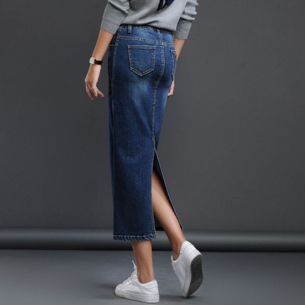 skirts long womens denim korean skirt blue back divide in thin straight line winter high waist jean pencil lady qvjk, Black
skirts long womens denim korean skirt blue back divide in thin straight line winter high waist jean pencil lady qvjk, Black