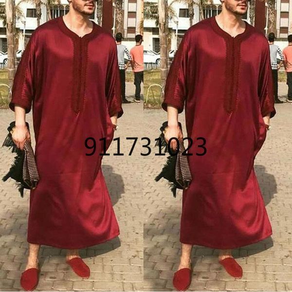 ethnic clothing men muslim jubba thobe patchwork striped v neck long sleeve caftan dubai robe vintage islamic arabic kaftan s-5xl, Red
ethnic clothing men muslim jubba thobe patchwork striped v neck long sleeve caftan dubai robe vintage islamic arabic kaftan s-5xl, Red