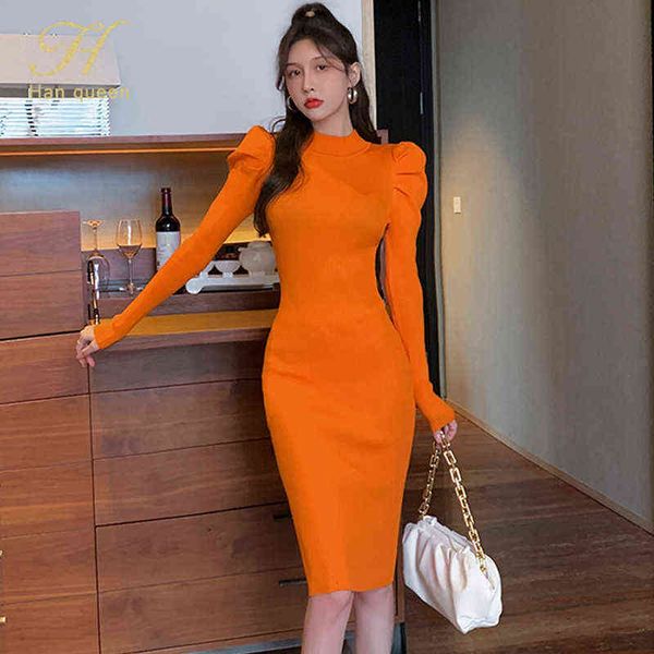 h han queen autumn long sleeve puff sleeve sweater knit dress bottoming simple office female bottoming pencil knitted vestidos g1214, Black;gray
h han queen autumn long sleeve puff sleeve sweater knit dress bottoming simple office female bottoming pencil knitted vestidos g1214, Black;gray