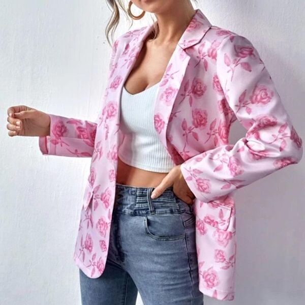 women's suits & blazers fashion blazer suit female printed elegant cardigan outerwear commuter jacket coat ol professional wome, White;black
women's suits & blazers fashion blazer suit female printed elegant cardigan outerwear commuter jacket coat ol professional wome, White;black