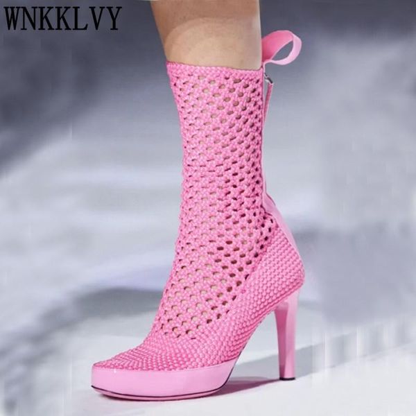 boots candy color braided hollow out short women designer mesh weave t-show mid calf thin high heels party shoes 2021, Black
boots candy color braided hollow out short women designer mesh weave t-show mid calf thin high heels party shoes 2021, Black