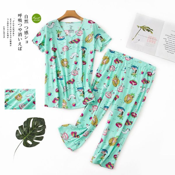 women's sleepwear pajamas set casual short sleeve t-shirt long pants summer pyjama big size mom fashion home 45cj, Black;red
women's sleepwear pajamas set casual short sleeve t-shirt long pants summer pyjama big size mom fashion home 45cj, Black;red
