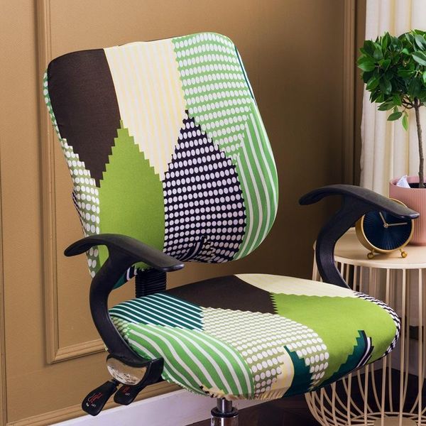 chair covers 2pcs/set universal spandex cover elastic split back cover+seat office rotating computer stretch