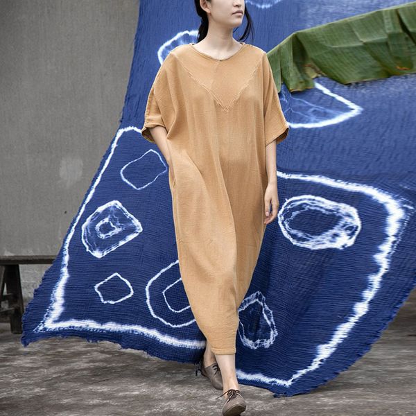 johnature women cotton linen dresses patchwork solid color vintage robes o-neck half sleeve loose women original casual dresses 210521, Black;gray
johnature women cotton linen dresses patchwork solid color vintage robes o-neck half sleeve loose women original casual dresses 210521, Black;gray