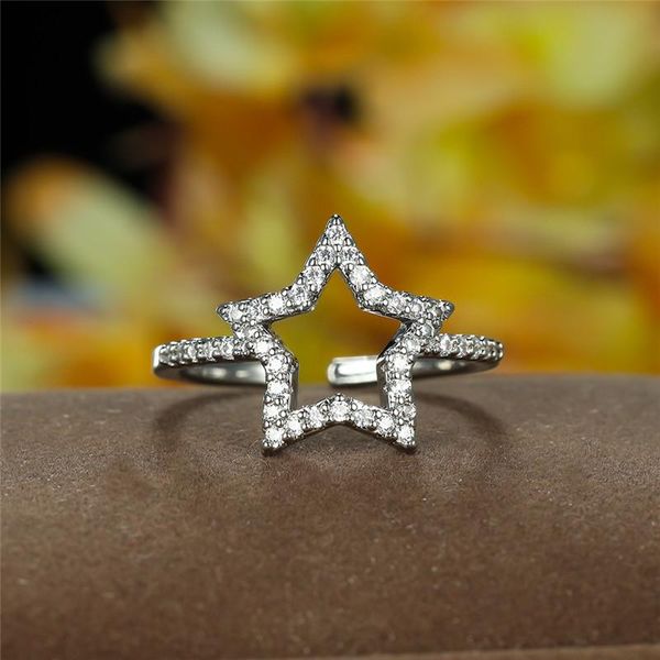 wedding rings classic silver color engagement ring vintage hollow white zircon female cute star opening for women jewelry, Slivery;golden
wedding rings classic silver color engagement ring vintage hollow white zircon female cute star opening for women jewelry, Slivery;golden