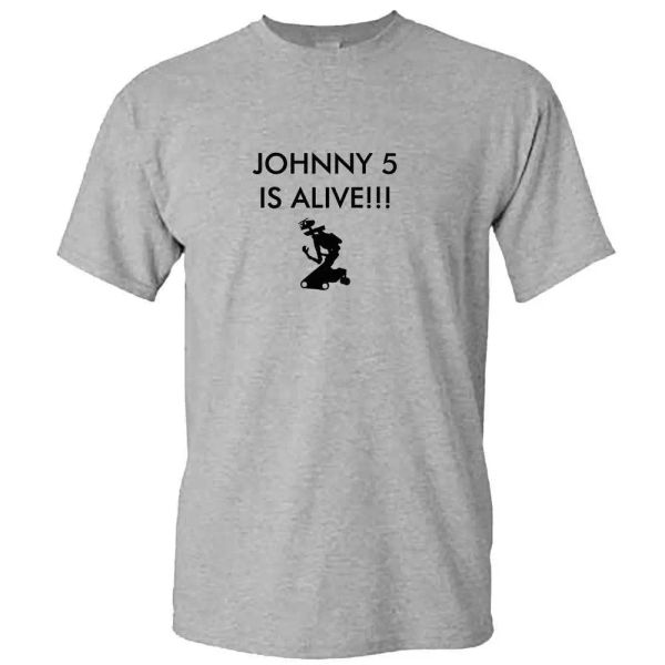 johnny number 5 tshirt - short circuit movie inspired mens t-shirt top, White;black
johnny number 5 tshirt - short circuit movie inspired mens t-shirt top, White;black