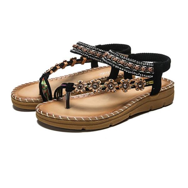 women bohemia sandals open toe anti-slip comfortable breathable for summer beach xin-, Black
women bohemia sandals open toe anti-slip comfortable breathable for summer beach xin-, Black