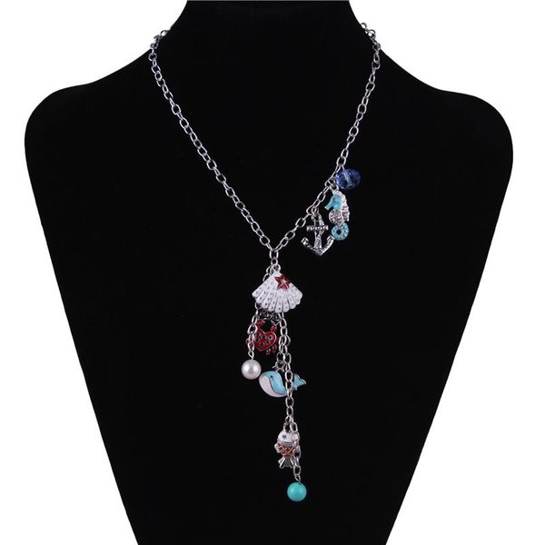 ltumbe vintage multi- arrow shell fish pendant necklaces women boho chain tassel simulated pearl ocean jewelry chokers, Golden;silver
ltumbe vintage multi- arrow shell fish pendant necklaces women boho chain tassel simulated pearl ocean jewelry chokers, Golden;silver
