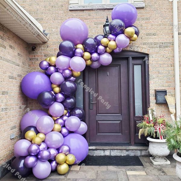 104pcs purple chrome gold balloon garland matte lilac balloons arch kit baby shower birthday gender reveal wedding decoration
104pcs purple chrome gold balloon garland matte lilac balloons arch kit baby shower birthday gender reveal wedding decoration