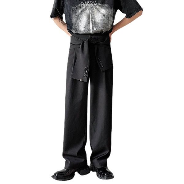 men's pants men sets removable waist sleeve vintage casual pant man harajuku korean streetwear trend fashion suit long trousers, Black
men's pants men sets removable waist sleeve vintage casual pant man harajuku korean streetwear trend fashion suit long trousers, Black
