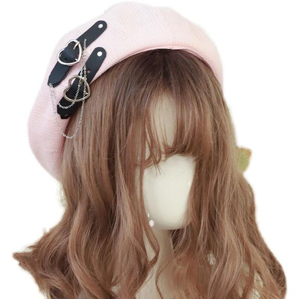 berets fashion beret autumn breathable lolita hat sweet cool jk hard sister female style 2021, Blue;gray
berets fashion beret autumn breathable lolita hat sweet cool jk hard sister female style 2021, Blue;gray