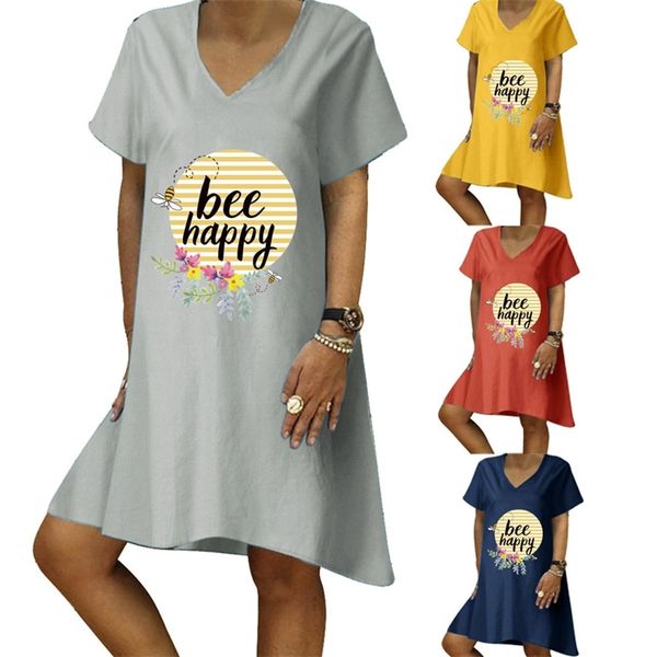 women's casual personality printing short-sleeved v-neck cotton and linen dress ladies letter floral print a-line 210517, Black;gray
women's casual personality printing short-sleeved v-neck cotton and linen dress ladies letter floral print a-line 210517, Black;gray