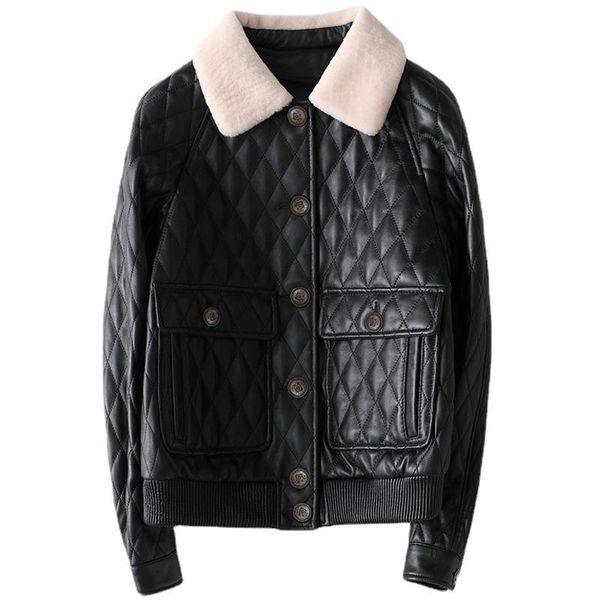 women's leather & faux luxury 100% sheepskin coat casual black autumn winter women clothes 2021 real genuine jacket casaco feminino
women's leather & faux luxury 100% sheepskin coat casual black autumn winter women clothes 2021 real genuine jacket casaco feminino