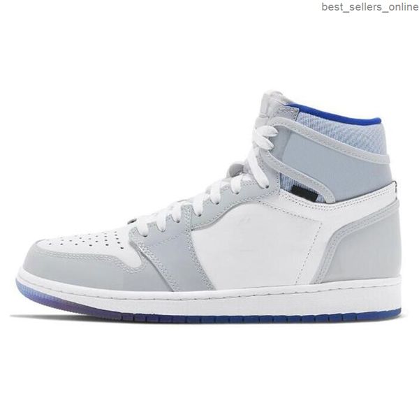 new 1 high zoom r2t racer blue basketball shoes men women 1s white grey sports sneakers with box, Black
new 1 high zoom r2t racer blue basketball shoes men women 1s white grey sports sneakers with box, Black