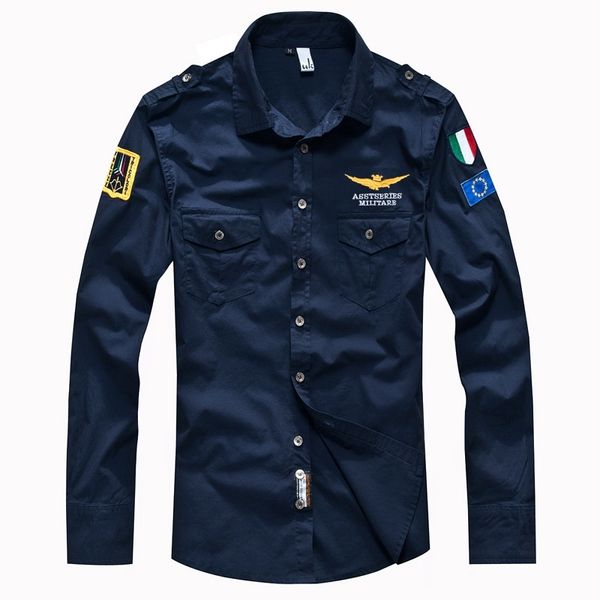 air force no.1 long sleeve casual ma1 large fashionable men's shirt, White;black
