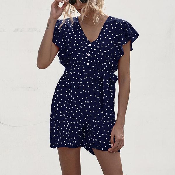 playsuits women summer elegant jumpsuit short polka dot casual ruffles elastic waist rompers overall mono mujer women's jumpsuits &, Black;white
playsuits women summer elegant jumpsuit short polka dot casual ruffles elastic waist rompers overall mono mujer women's jumpsuits &, Black;white