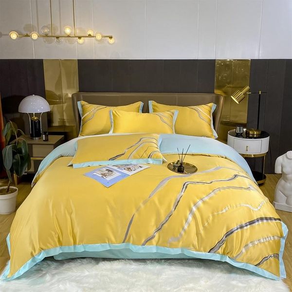 bedding sets michiko light luxury striped duvet cover washing silk ice embroidery wide edge four piece set
bedding sets michiko light luxury striped duvet cover washing silk ice embroidery wide edge four piece set