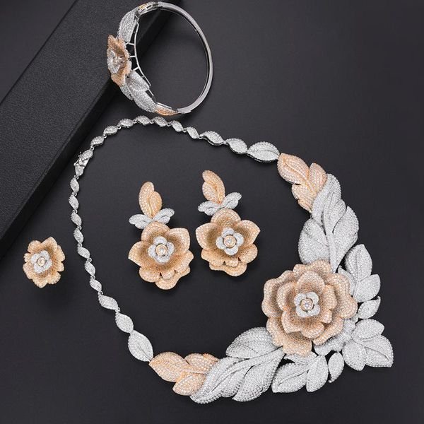 earrings & necklace larrauri 2021 luxury flower flos chrysanthemi shape cz jewelry sets collar bangle resizable ring, Silver
earrings & necklace larrauri 2021 luxury flower flos chrysanthemi shape cz jewelry sets collar bangle resizable ring, Silver